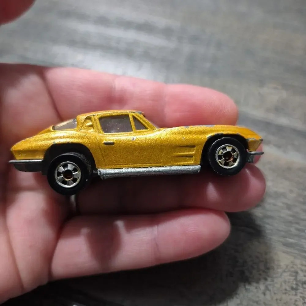 Vtg Hot Wheels Hi-Raker 1963 Corvette Stingray Split Window Gold Hong Kong 1979